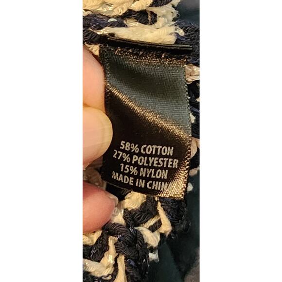 St. John Navy & Ecru Striped Sweater, Small, NWT - Picture 5 of 7